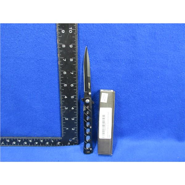 NEW - MTech Black Stainless Stiletto Folding Pocket Knife