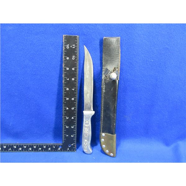 Rock Creek Fixed Blade Knife with Leather Sheath