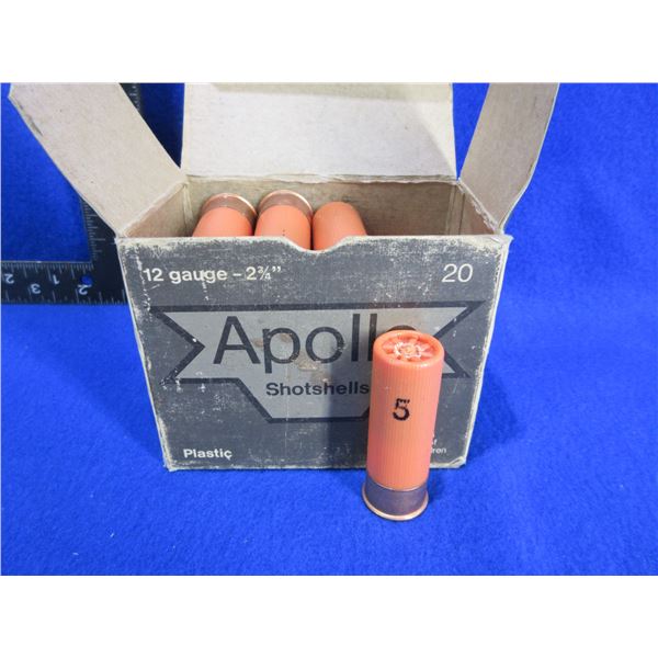 Collector Ammo - 12 Ga. 2 3/4" 5 Shot Apollo Shotshells