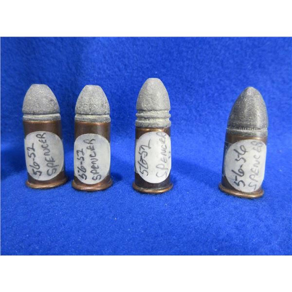Collector Ammo - 4 Cartridges - 56-52 and 56-56 Spencer