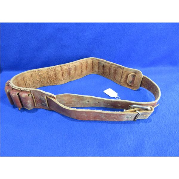 12 Gauge Leather Ammo Belt - Holds 20 Shotshells