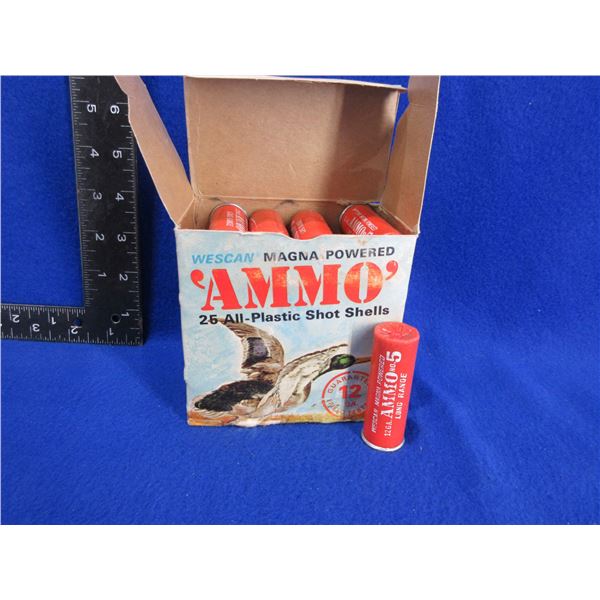 Collector Ammo - 12 Ga. 2 3/4" 5 Shot Wescan Shotshells