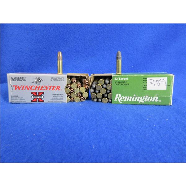 22 LR 40gr Winchester and Remington Cartridges