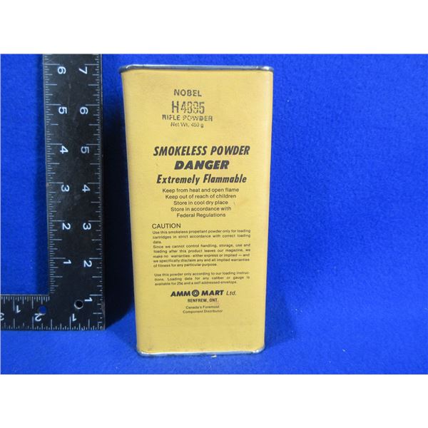 Nobel H4895 Rifle Powder in Ammo Mart Collector Tin