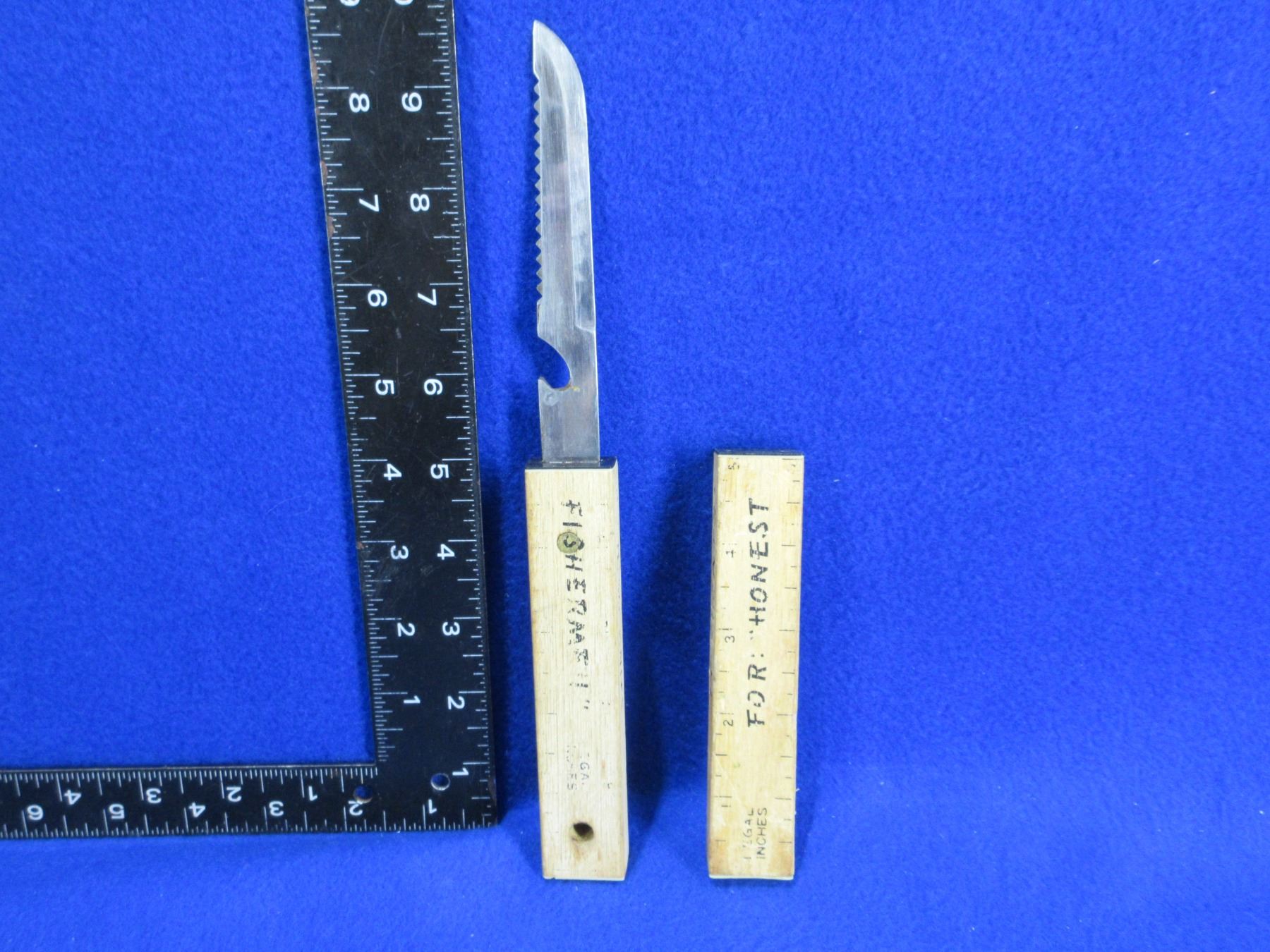 Vintage Fishing Floating Knife/Ruler