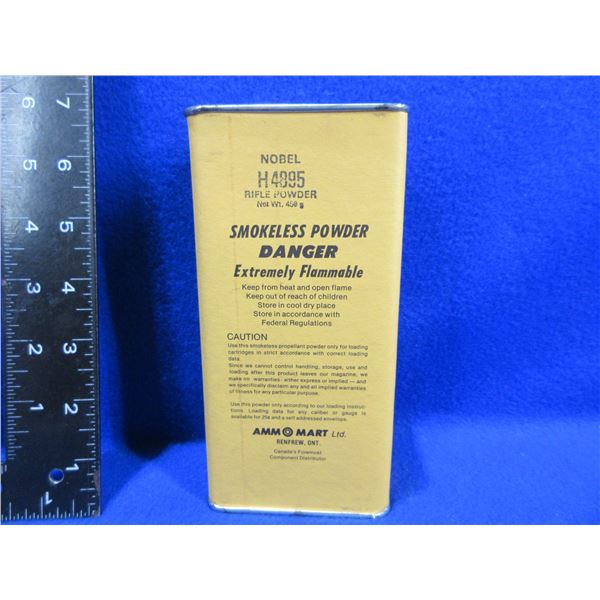 Nobel H4895 Rifle Powder in Ammo Mart Collector Tin