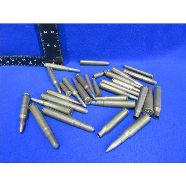 Collector Ammo - 26 Misc. Cartridges + 4 Brass