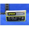 Image 2 : 25 Cal. .257" 100gr Spitzer Speer Bullets - Box of 100