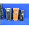 Image 1 : 3 Leather Sheaths - Edge Mark, Taymor and Leatherman