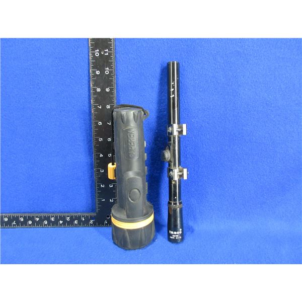 Tasco 4x15 Scope with Rings and a Superex Flashlight