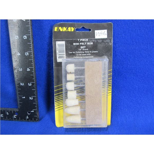 Enkay 7 Piece Mini Felt Bob Set - 1/8" Shank