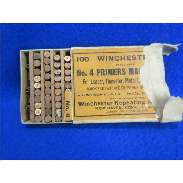 Collector Primers - Winchester No. 4 Primers Marked "W"