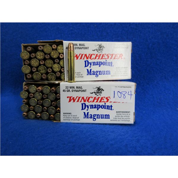 22 Win. Mag 45gr Dynapoint Winchester Cartridges
