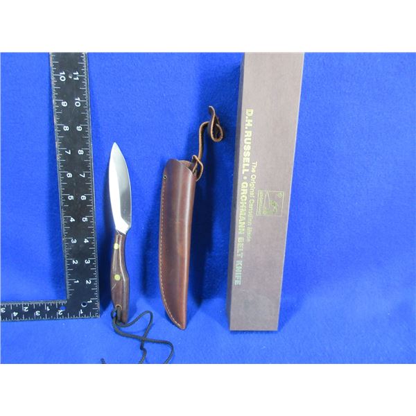 D.H Russell Grohmann Belt Knife with Leather Sheath