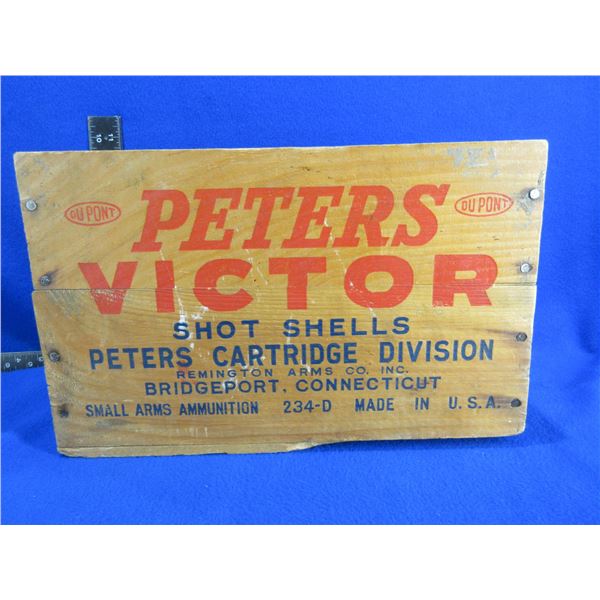 Wood Ammo Box - Peters Victor - 14 1/4" x 9 1/4" x 9"
