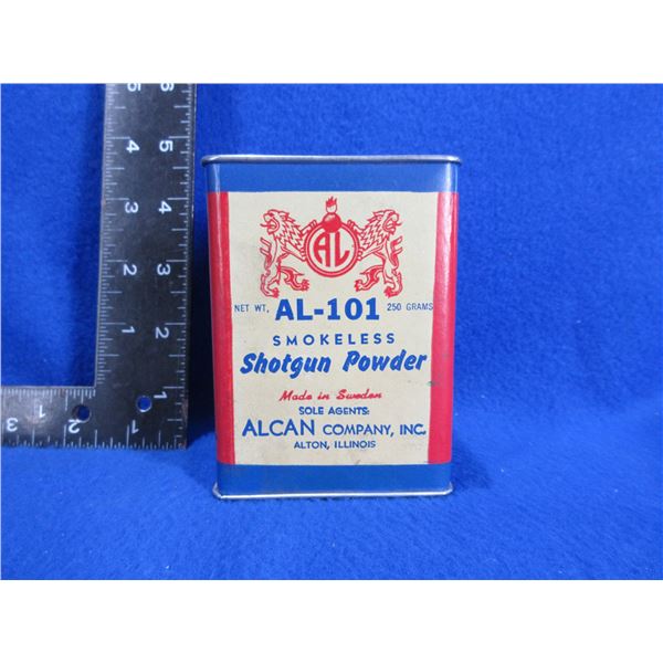 Empty Collector Powder Tin - 250 Gram AL-101 Shotgun