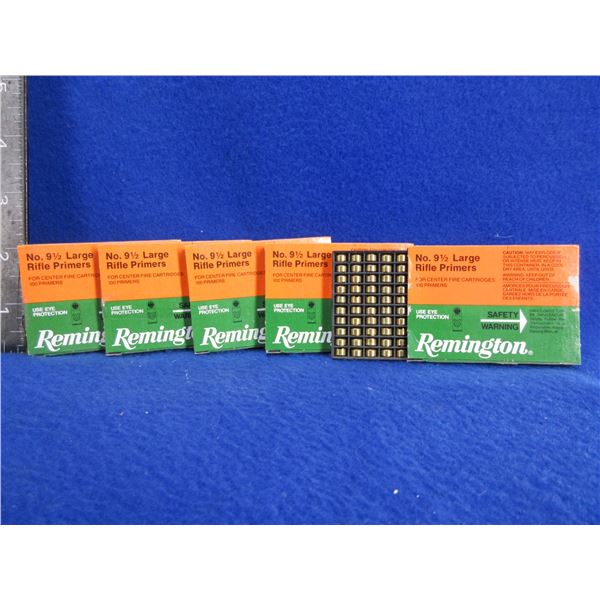 Remington No. 9 1/2 large Rifle Primers - 5 Boxes of 100