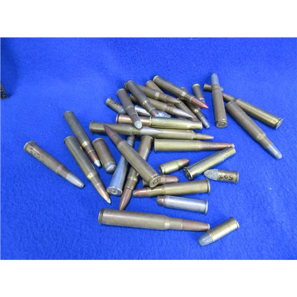 Collector Ammo - 33 Misc. Cartridges + 2 Brass