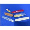 Image 1 : Lot of 6 Small Folding Blade Knives - 2 are Key Chain