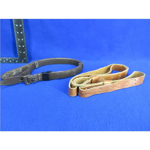 2 Leather Slings - RedHead and a K98k Sling