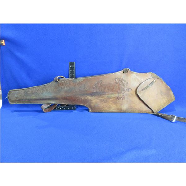 Custom Leather Scoped Rifle Scabbard - 39" Length