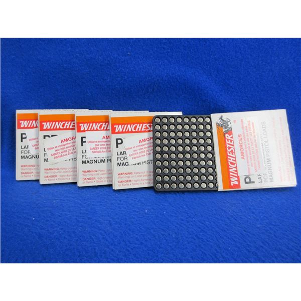 Winchester No. WLP Large Pistol Primers - 5 Boxes of 100