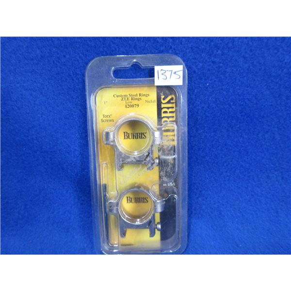 Burris 1" Low Zee Custom Steel Rings # 420079 - Nickel