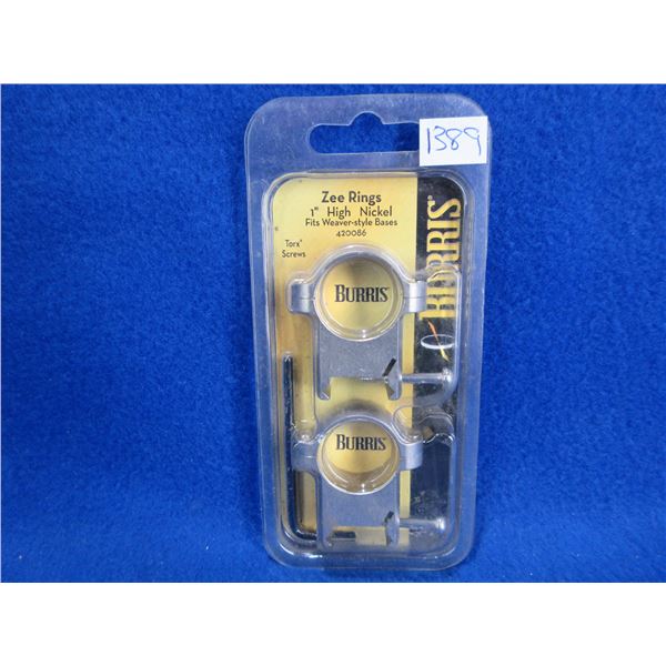 Burris 1" High Zee Rings # 420086 - Nickel