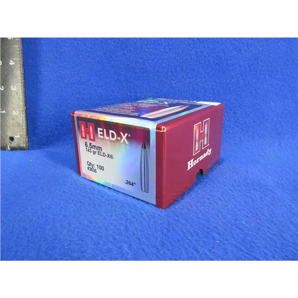 6.5MM 143gr ELD-X Hornady Bullets - Sealed Box of 100