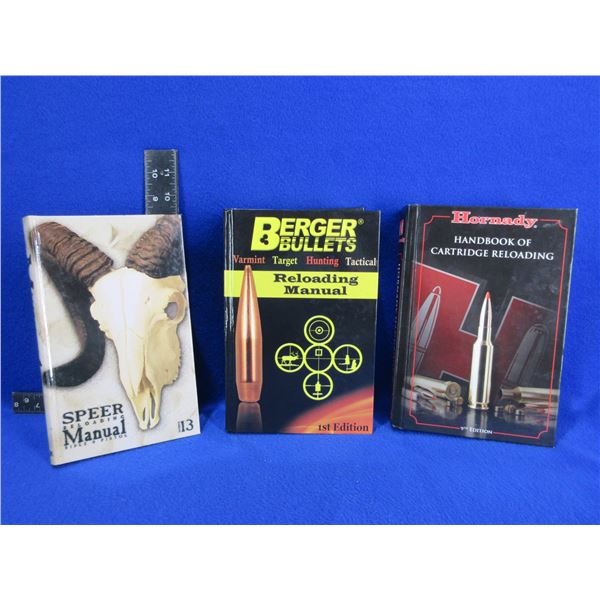 3 Reloading Manuals - Hornady, Speer, Berger