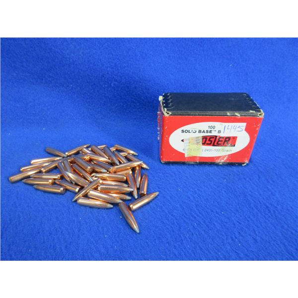 6MM .243" 100gr Spitzer Nosler Bullets - Box of 50