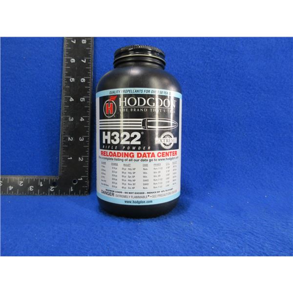 Hodgdon H322 Rifle Powder - 182 Grams Including Tub