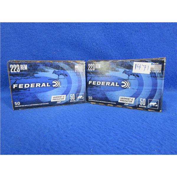 223 Rem. 50gr JHP Varmint and Predator Federal Cartridges