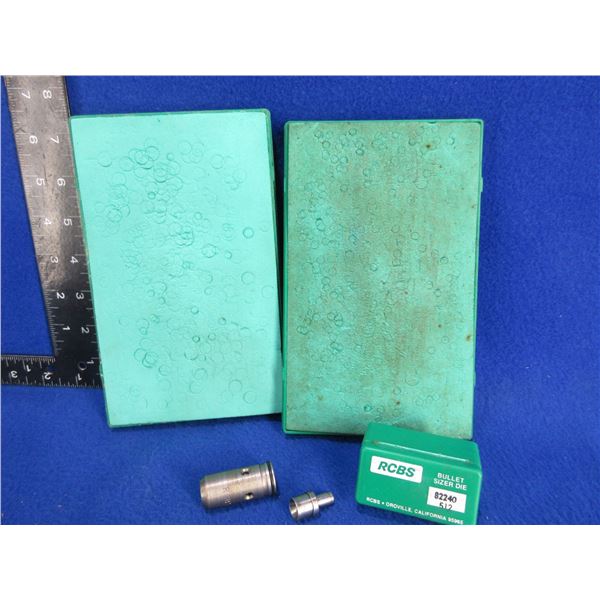 RCBS Bullet Sizer Die 82240 .512" and 2 Case Lube Pads