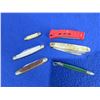 Image 1 : 6 Miniature Folding Blade Knives - 2 are key chain