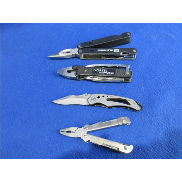 3 Multi-Tools and a Folding Blade Locking Knife
