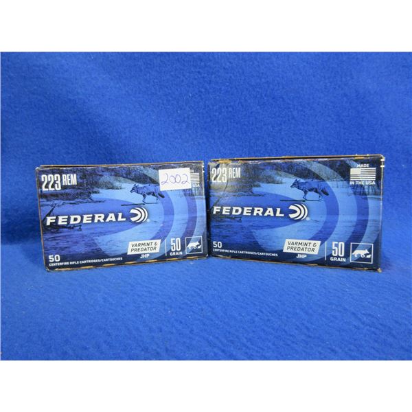 223 Rem. 50gr JHP Varmint and Predator Federal Cartridges