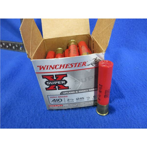 410 Ga. 2 1/2" 6 Shot Winchester SuperX Cartridges