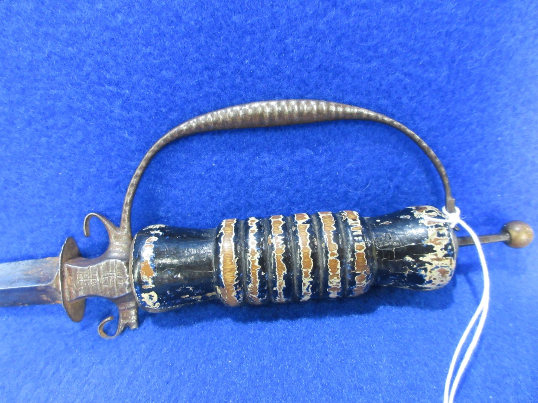 Triangular Sword with what Appears to be Asian Markings