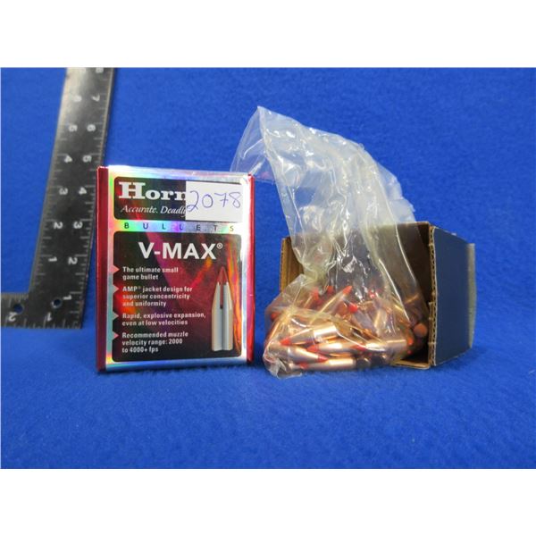 22 Cal. 50gr V-Max Hornady Bullets - Box of 100