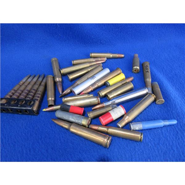 Collector Ammo - 33 Misc Cartridges, 4 Snap Caps, 2 Brass