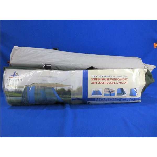 Nordic Cross Screen House with Canopy - 11' x 11' x 7'