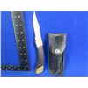 Image 1 : Buck 110 Folding Blade Locking Knife with Leather Sheath