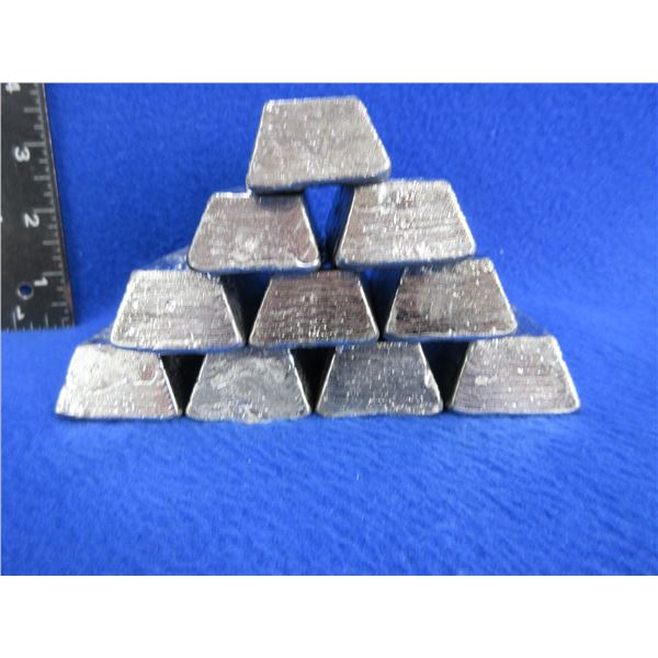 9 lb 11 oz of Lead Ingots