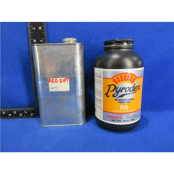 Hodgdon Pyrodex Powder and Unknown Powder in Tin