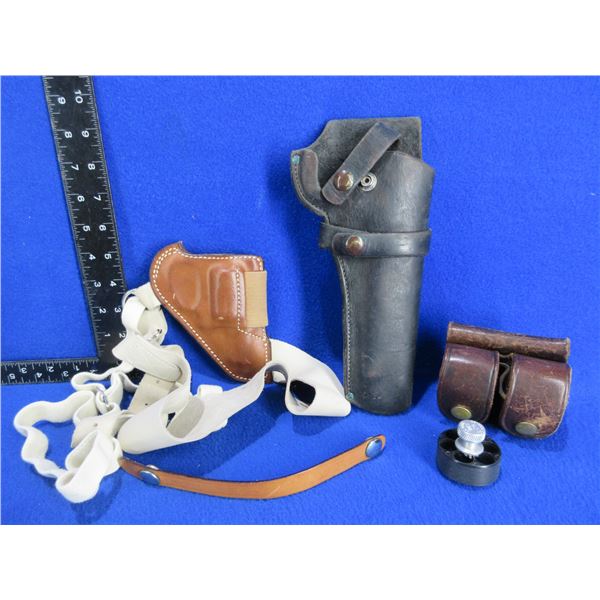 Shoulder Holster, Leather Holster, Speed Loader and Case