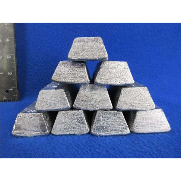 9 lb 10 oz of Lead Ingots