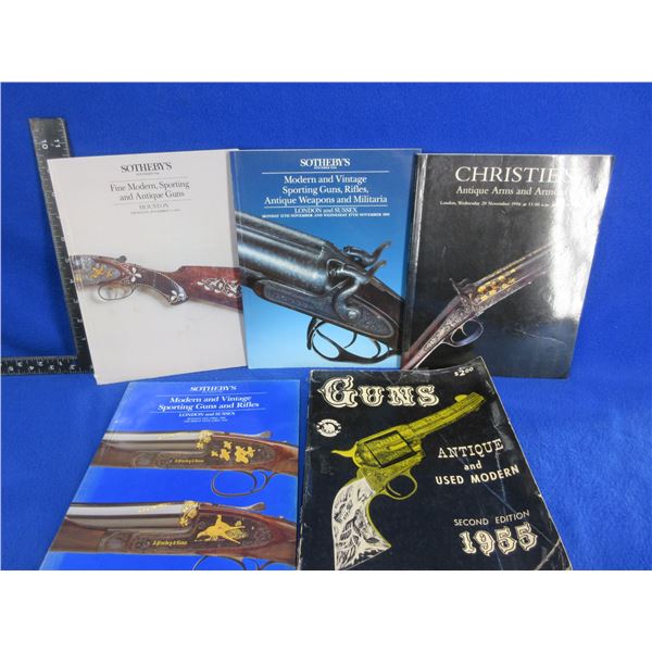 5 Books - Guns, Antique Arms and Armour, Sotheby's x 3