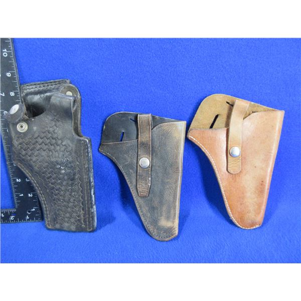 3 Leather Holsters - Right Hand