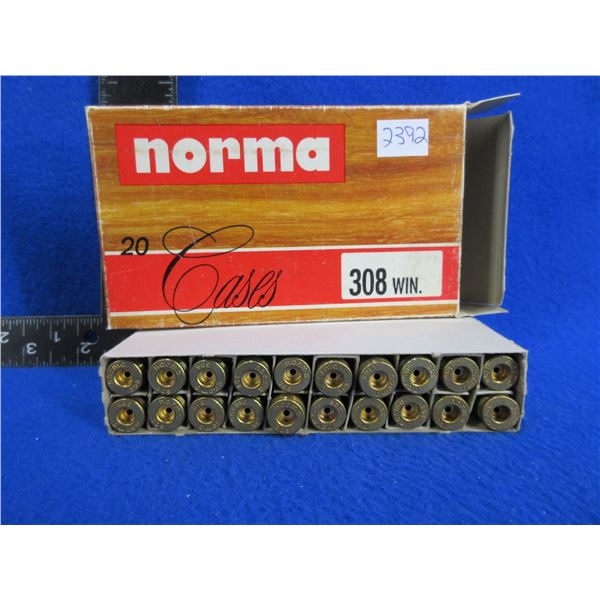 NEW - Brass Only - 308 Win. Unprimed Norma - Box of 20